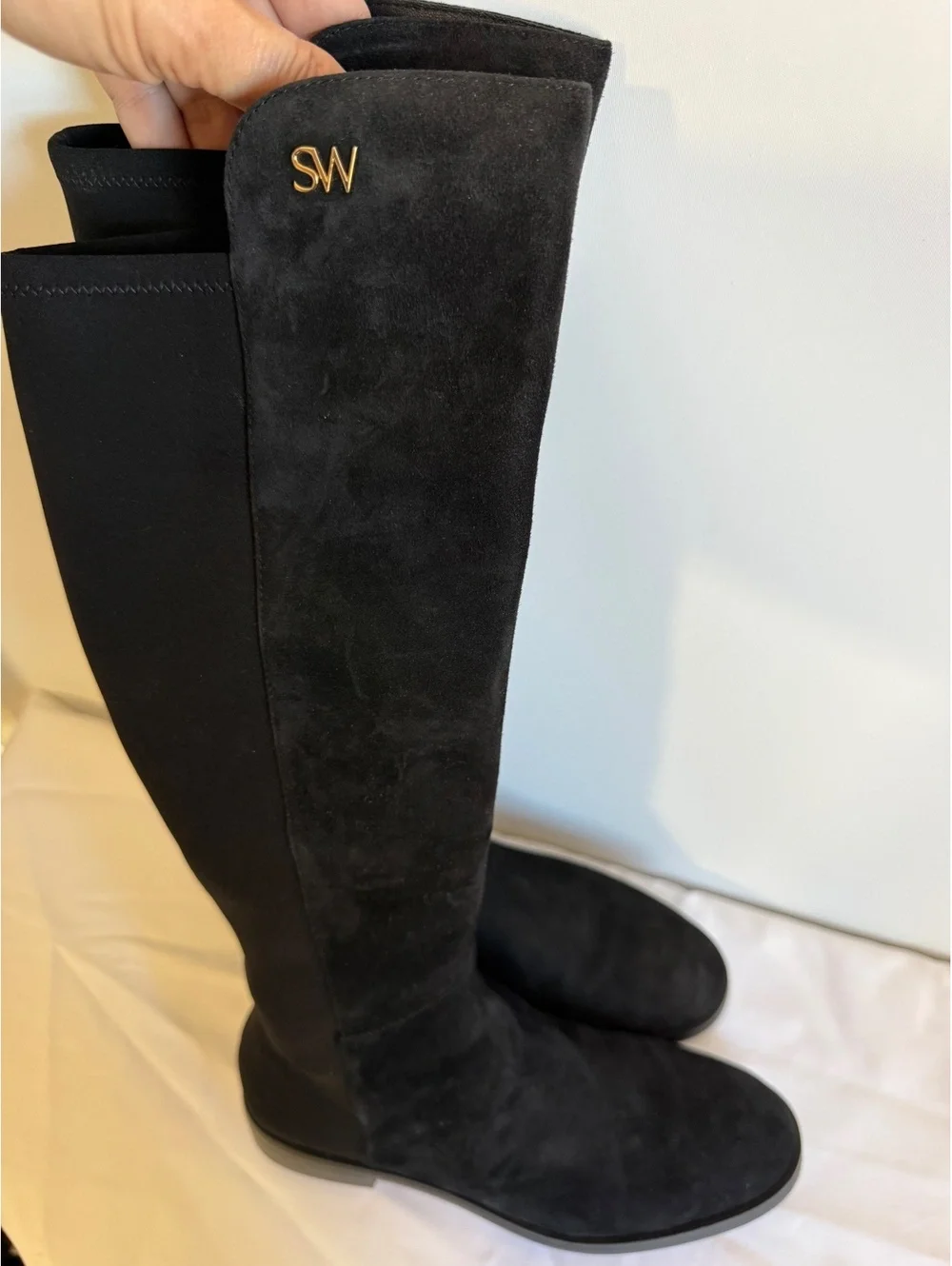 Stuart Weitzman Women’s Black Suede Knee High Boots Size 6 New
